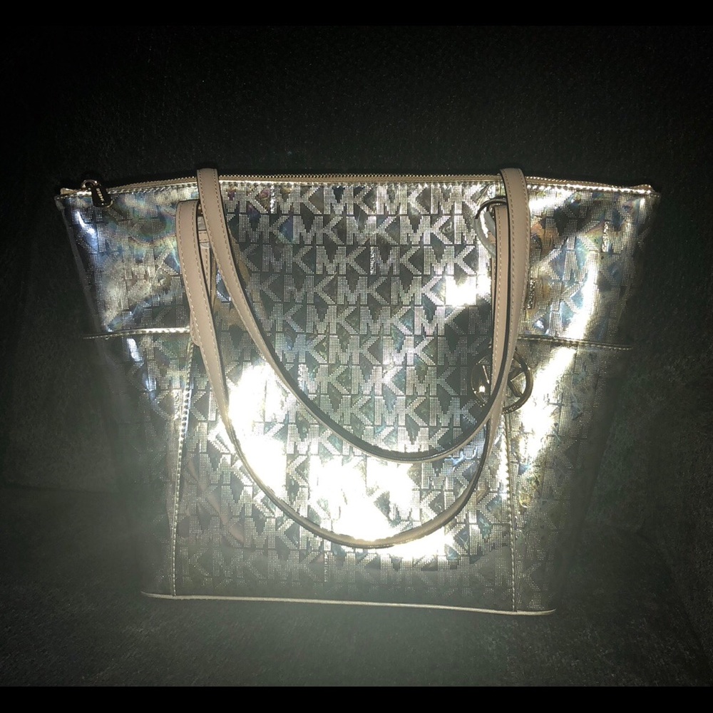Gold metallic Michael Kors purse